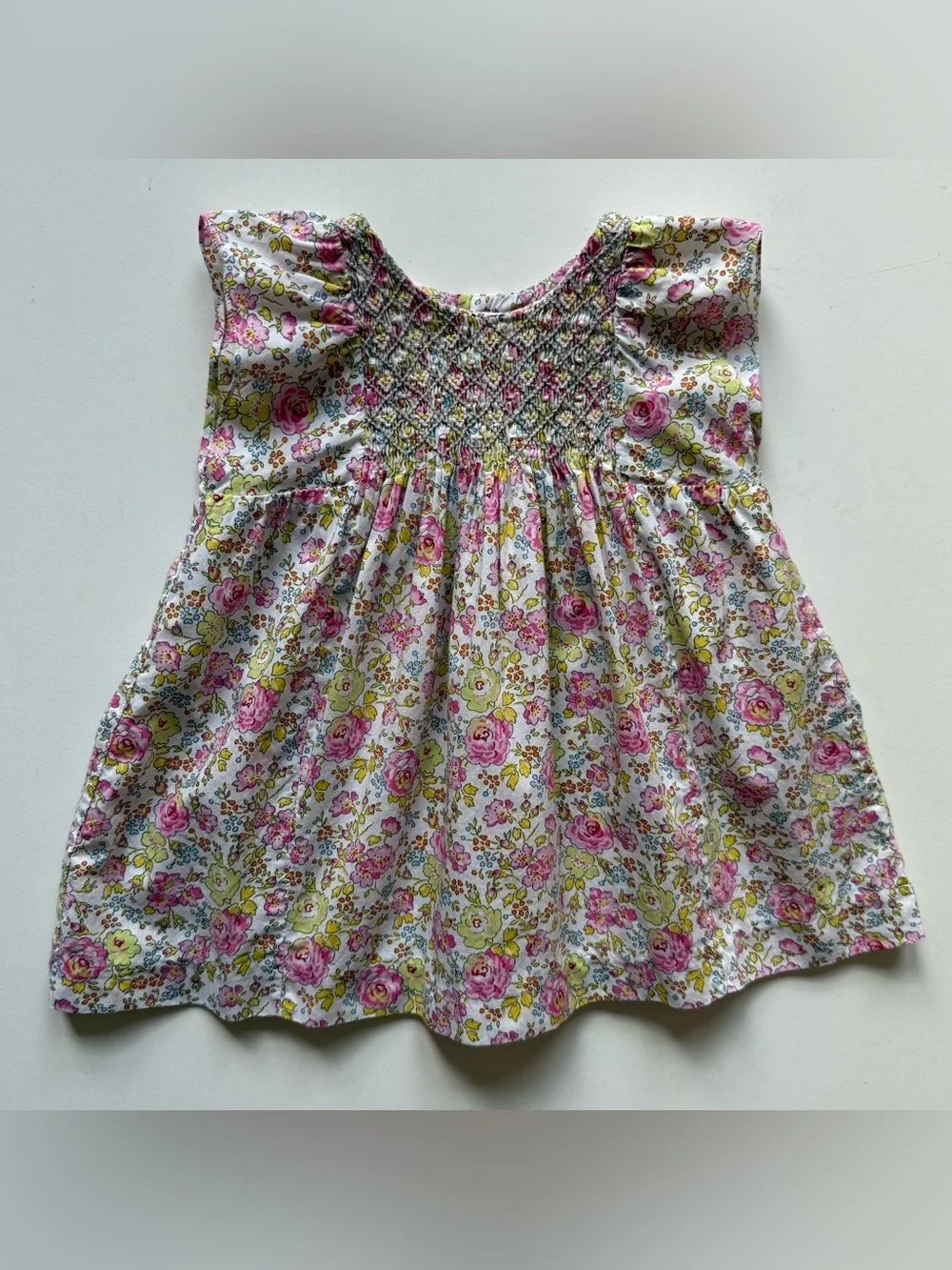 Bonpoint Girls Cadelili Smocked Liberty Floral Dress - Size 6M